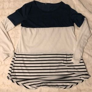 Boutique long sleeve shirt with lace detail